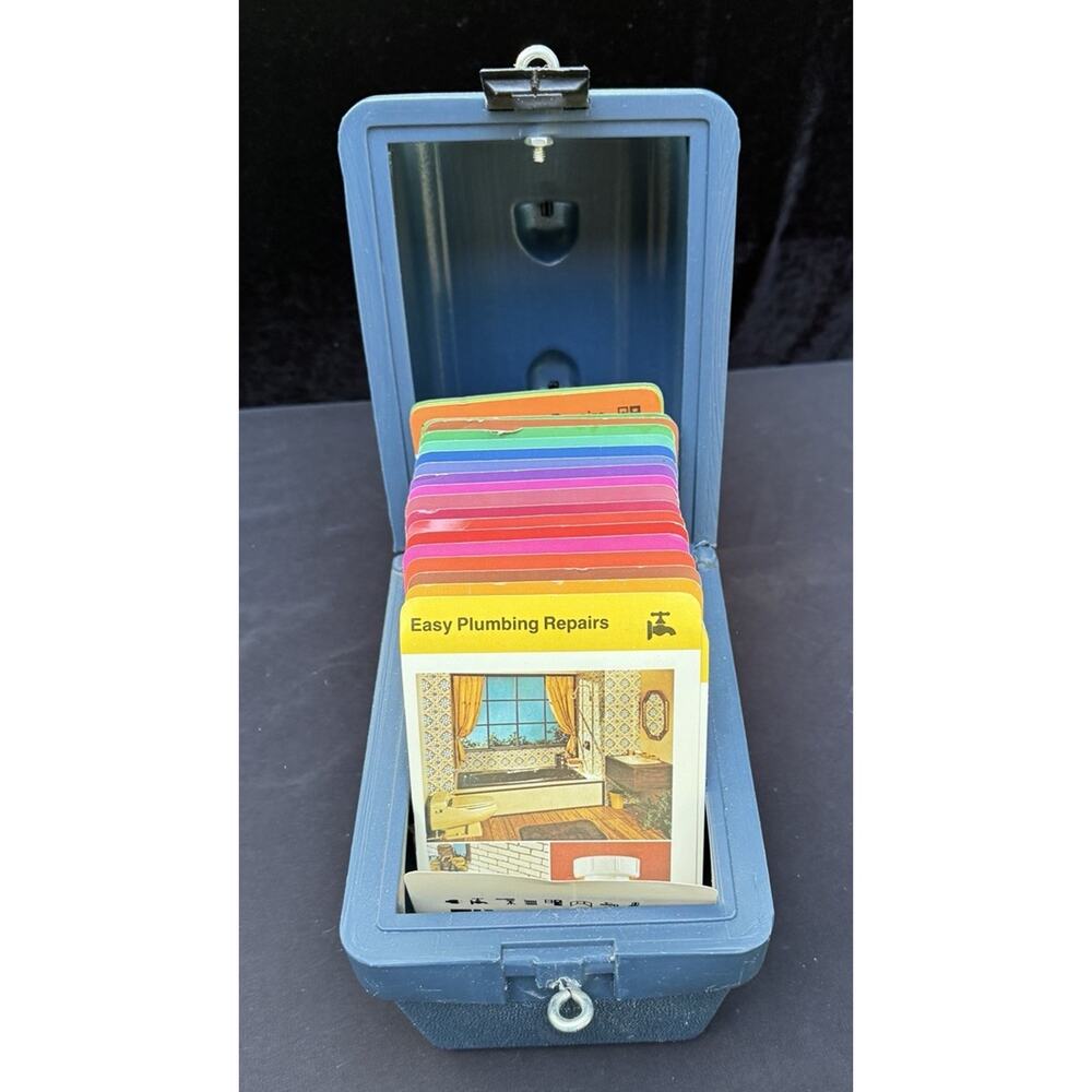 1977 Fix It Fast Card File Set Home Repair Improvement Reference Brittanica -BA